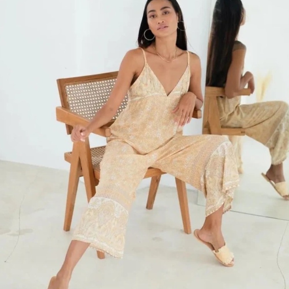 Fox and‎ the Mermaid Aaliyah Jumpsuit Romper Citrine Womens L XL NWT